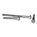 TIREFOND TETE 6 PANS INOX A2 DIN 571 EN 8 X 60 MM