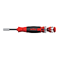Tournevis porte embout Liftup Plat/Philips/Pozidriv/Torx/6 pans, magasin 12 embouts long. 25 mm