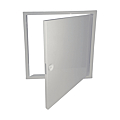 TRAPPE DE VISITE 40 CM X 40 CM ACIER LAQUE BLANCHE OUVERTURE AVEC CLE