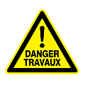TRIANGLE DANGER 300X300X300 (PS CHOC) DANGER TRAVAUX