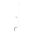 TRINGLE RONDE 12MM BLANCHE + MANIVELLE BLANCHE LONG TOTALE 1M60