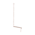 TRINGLE RONDE BLANCHE INT 12MM EXT 15 MM 1M60 AVEC MANIVELLE METALE