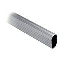 TUBE DE PENDERIE ALUMINIUM EN 4 METRES OVALE 30 X 15 MM STRIE