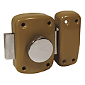 VERROU 90 X 60 MM BOUTON/CYLINDRE 50 MM X Ø 23 MM BRONZE + 3 CLES ECOPRO