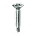Vis autoforeuse PVC tête fraisée réduite Phillips acier galvanisé chromiting photo du produit