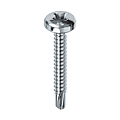 Vis autoforeuse PVC tête cylindrique Phillips acier galvanisé chromiting