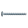 Vis béton tête bombée large Torx acier zingué blanc