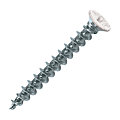 Vis PVC tête fraisée Phillips acier laqué blanc