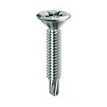 Vis autoforeuse PVC tête fraisée réduite Phillips acier galvanisé chromiting
