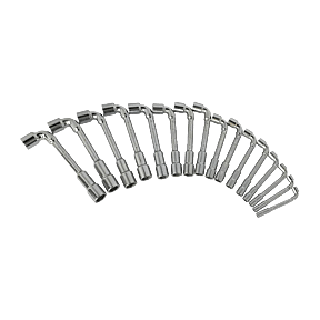 Jeu De 26 Clés à Pipe Débouchées KS Tools - 6-32 Mm - 6 Pans - Tête Décalée 90° - Avec Fonction Passage