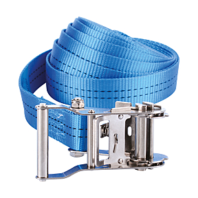 Sangle D'arrimage 8 Mètres X 50 Mm - Jaune, Polyester 5 Tonnes, Avec Tendeur à Cliquet - Transport Camion Et Remorque