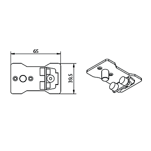 visuel1 Arrêt /fixateur pour profil de guidage supérieur réf. DK9.610
