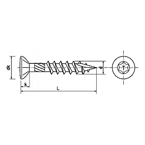 visuel2 Vis de terrasse tête fraisée bombée réduite Torx inox