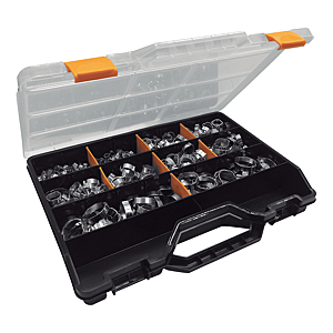 visuel1 Coffret de 260 colliers de serrage à oreilles simple