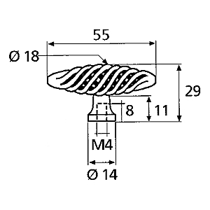 visuel2 Bouton de meuble torsadé