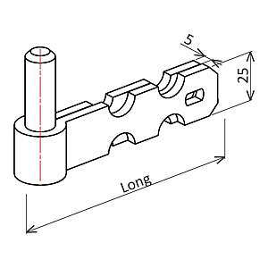 visuel3 Gond à tige à sceller 2 lames &Oslash; 14