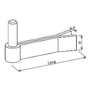 visuel3 Gond à tige à sceller 2 lames &Oslash; 16