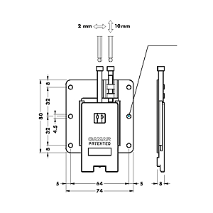 visuel3 Support supérieur pour fixation d'habillage mural