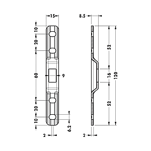 visuel3 Support mural pour suspension de meuble  821