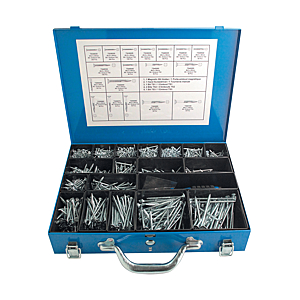 visuel1 Coffret 2000 vis à bois tête fraisée Toospeed acier zingué blanc
