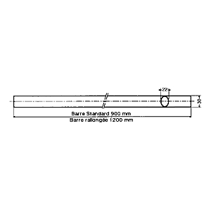 visuel2 Barre seule pour serrure anti-panique Cross Bar 89