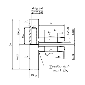 visuel2 Fiche à 2 broches Ø 13 mm