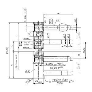 visuel2 Fiche réglableà 4 broches Ø 16 mm F 816 00 00 8005
