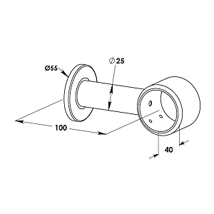 visuel1 Support haut droit Quartz pour barre d'appui