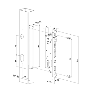 visuel3 Serrure à encastrer Sixtylock
