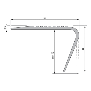 visuel1 Nez de marche anti-dérapant NMPR65