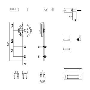 visuel5 Kit complet pour porte coulissante Bario 3