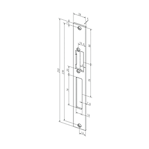 visuel2 Têtière plate Profix 2 n°62B pour gâche électrique