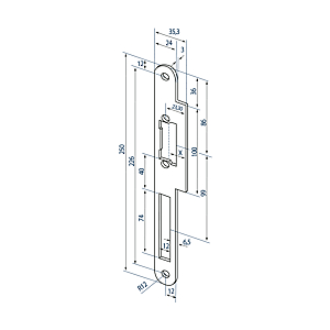visuel2 Têtière plate LAP Profix 2 n°66B pour gâche électrique