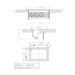 visuel3 Bloc prise rectangulaire avec joint brosse