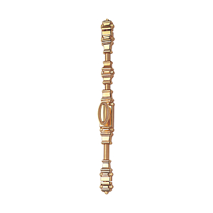 visuel1 Crémone en applique avec bouton ovale style Louis XVI laiton