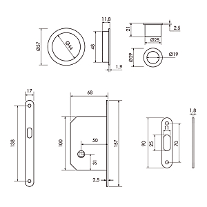 visuel2 Serrure à  galandage KIT45CS