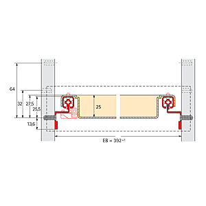 visuel2 Coulisse Quadro 12 pour tirette plumier système Top 2000