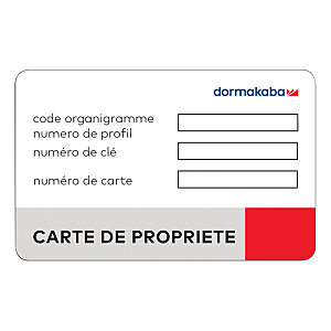 visuel1 Carte de propriété pour cylindre P-Extra PRO