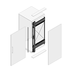 visuel5 Kit pour simple porte battante rentrante Darwin ABS