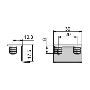 visuel2 Equerre de butée pour serrure à poussoir