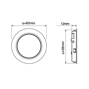 visuel2 Spot LED Moon Light, 3 W 4000 K Ø 63 mm gris à encastrer