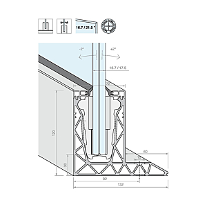 visuel4 Kit DEFENDER 810 DK avec pied latéral sur dalle Lg 300 mm