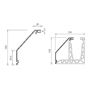 visuel2 Profil de finition incliné à clipser pour DEF 810 DK Lg 3000 mm