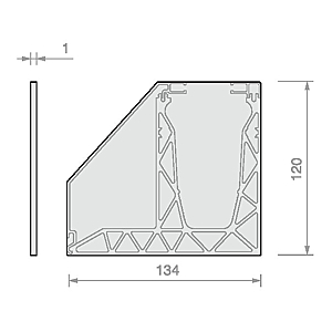 visuel2 Embout de finition ferme pour profil DEF 810 DK avec DFDK07