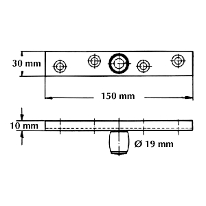 visuel3 Guide de porte à olive sur platine 