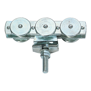 visuel1 Roulette triple sur monture à bouton fixe 