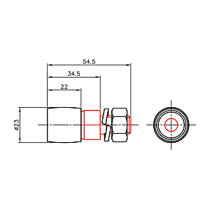 visuel2 Guide de porte à olive sur tige filetée