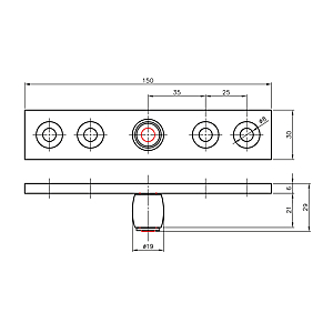 visuel2 Guide de porte à olive sur platine