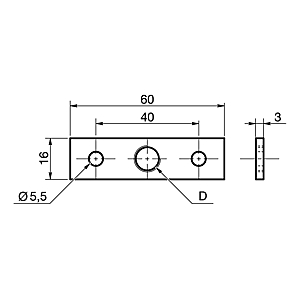 visuel2 Plaque de fixation avec taraudage M10