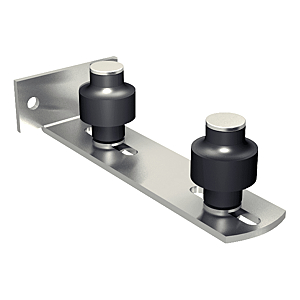 visuel1 Guide de porte à double olive sur platine